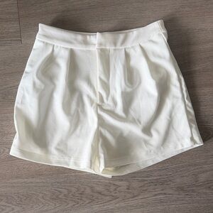 Elegant White Women's Shorts